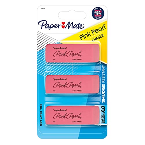 Paper Mate ® Pink Pearl ® Silgiler, Orta Boy, 3'lü Paket