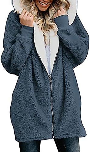 Bezelye Mont Kadınlar İçin, Hoodies Uzun Kollu Ceket kadın Temel Açık Kış Polyester Konfor Mont Katı