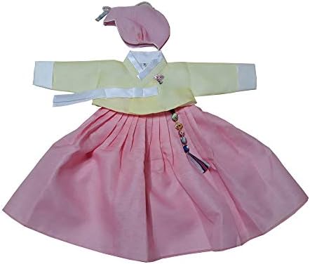Hanbok 3 M-6 M 100Day Hanbok Kore Geleneksel Elbise Bebekler Kızlar Hanbok baga112
