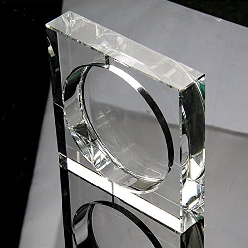 Hediye Kutusu ile Amlong Kristal Büyük Kare Kristal Küllük, 6x6 inç (150mm X 150mm), temizle