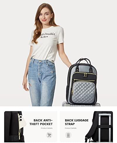 Kadınlar için LOVEVOOK Laptop Sırt Çantası, USB Portu ile moda Seyahat İş Banliyö Sırt Çantası Çanta, hafif Rahat