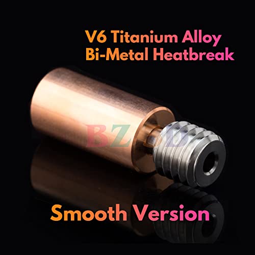 BZ 3D 2 PCS Titanyum alaşım Bi-Metal Heatbreak,V6 Tüm Metal Bimetal ısı kırmak Pürüzsüz versiyonu için Sidewinder