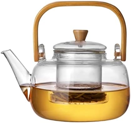 Isıya dayanıklı cam çaydanlık şeffaf çaydanlık Pu'er çay kokulu çay taşınabilir çaydanlık (Renk: 800ml demlik B)