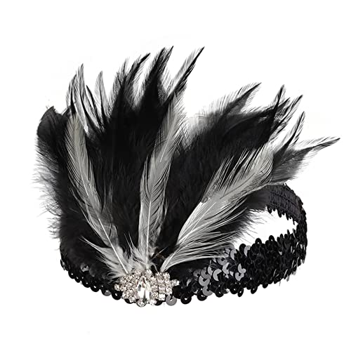 Sineklik Kafa Bandı Siyah Tüy Başlığı Taklidi saç bandı kokteyl başlığı Aksesuarları Kız Moda