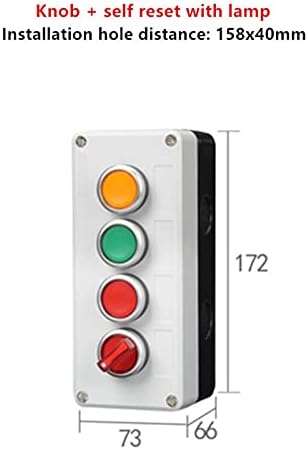 BUDAY kontrol kutusu ışık düğmesi anahtarı ile 24V / 220V Acil Durdurma düğmesi ile kendini sıfırlama endüstriyel