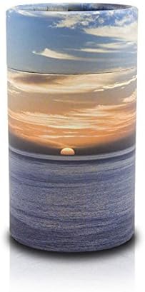 OneWorld Anıtları Ocean Sunset Kağıdı Külleri Yaymak için Biyolojik Olarak Parçalanabilir Vazo-Ekstra Küçük-20 inç