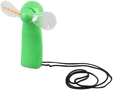 JKYYDS Fan - Mini Hava Soğutmalı Fan Matris Cep Soğutma el fanı ile led ışık Kordon Seyahat için (Renk: Yeşil)