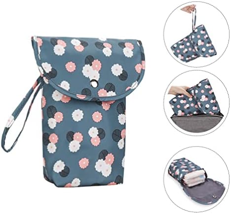 VALİCLUD Seyahat bebek bezi çantası Asılı Bez bebek bezi çantaları Çiçek Baskı Islak Kuru Çanta Asılı bebek bezi çantası