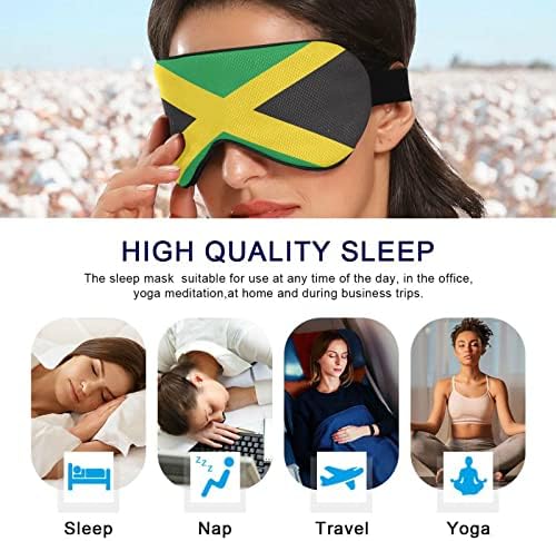 Unisex Uyku Göz Maskesi Jamaika Bayrağı Gece Uyku Maskesi Rahat Göz Uyku Gölge Kapak