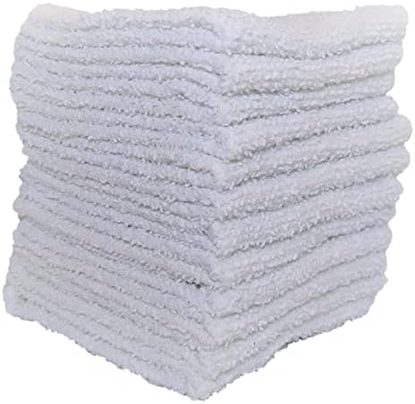 Ekonomi Havluları (Beyaz) Keseler Seti-11x11 %100 Pamuklu Havlu Kumaş Genel Temizlik, Banyo, Mutfak, Salon, Spor Salonu,