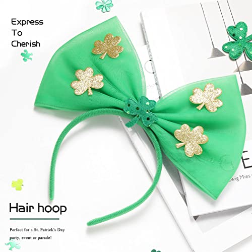 JONKY Aziz Patrick Günü Kafa Bandı Saç Yay Yeşil Yonca Bantlar İlmek saç bandı İrlandalı Yonca Aziz Patrick Günü saç