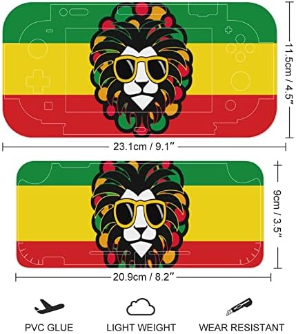 Aslan gözlüğü Jamaika Rasta Anahtarı Cilt Sticker Güzel Desen Tam Wrap Cilt Koruyucu İnce Kapak Sticker ile Uyumlu