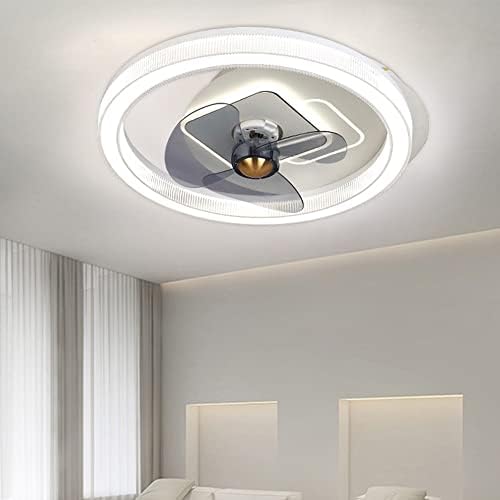 CATA-MEDİCA yarı kapalı modern tavan vantilatörü ışık parlaklığı ayarlanabilir 3 renk değişimi ışık fanı Kapalı ofis