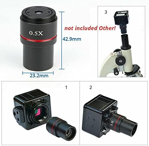 Mikroskop Aksesuarları 0.5 X C Montajlı Mikroskop Röle Lens, Adaptör 23.2 mm 30 30.5 mm Adaptör Halkası Laboratuar
