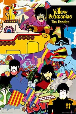 Beatles Sarı Denizaltı Poster Baskı (24x36) (Çerçevesiz)