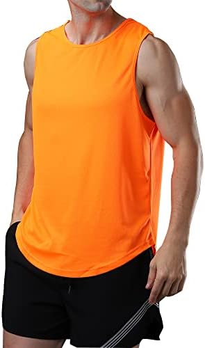 meıoro erkek Örgü Tank Top Gömlek Çabuk Kuruyan Kolsuz Gömlek Gömme Kas Tankı Üstleri Spor Yuvarlak Boyun T-Shirt