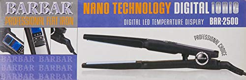 Barbar 2500 Nano İyonik Yassı Demir 1,5 inç, Siyah