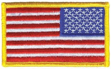 6 Paket-Ters Amerikan Bayrağı İşlemeli Yama, Altın Sınır ABD Amerika Birleşik Devletleri, ABD Ordusu Bayrağı Yama,