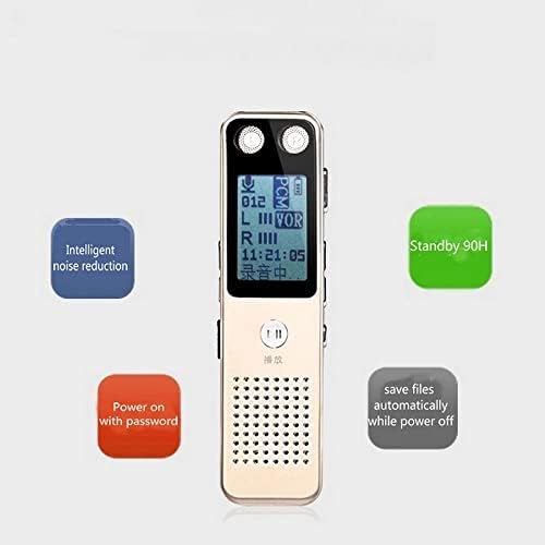 BDYLSF Taşınabilir Ses Kaydedici Dijital Mini Kayıt Kulaklık Şifre Koruma Fonksiyonu ile MP3 Çalar (Boyut: 16 GB,
