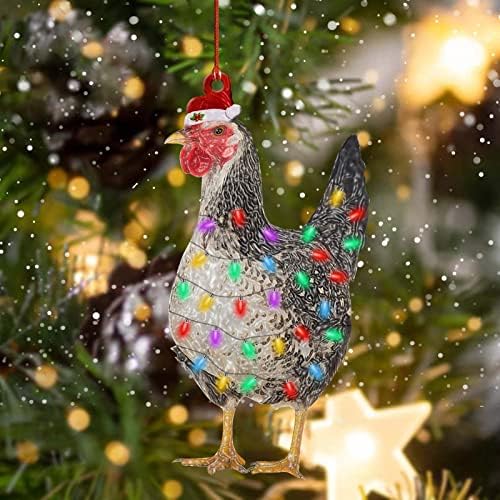 Noel Asılı Süslemeleri Folyo Çelenk Eşarp Süslemeleri Tatil Dekorasyon Noel Açık Süsler Tavuk Noel Noel Ahşap Dekorasyon