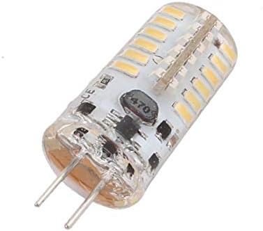 X-DREE 2 Adet AC / DC 12 V 3 W G4 3014SMD LED Mısır Ampul 48-LED Silikon Lamba Sıcak Beyaz(2 Adet AC/DC 12 V 3 W G4
