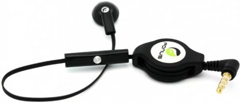 Fonus Siyah Geri Çekilebilir 3.5 mm Mono Handsfree Kulaklık Kulaklık Tek Kulaklık için Mikrofonlu ABD Hücresel HTC