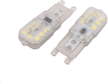 X-DREE 2 Adet 220 V 3 W G9 14-LED SMD2835 LED Lamba Epistar Soğuk Beyaz Kısılabilir w Şeffaf Kapak(2 Adet 220 V 3