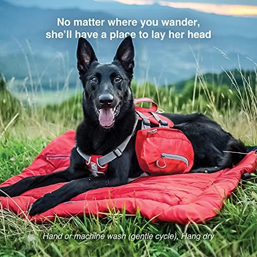 Kurgo Su Geçirmez köpek yatağı, Köpekler için Dış Mekan Yatağı / Evcil Hayvanlar için Portatif Yatak Rulosu, Seyahat