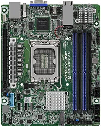 ASRock Raf Z690D4ID-2T/G5 / X550 Derin Mini-ITX sunucu ana Kartı Tek Soketli 12. ve 13. Nesil Intel ® Core™, Pentium®