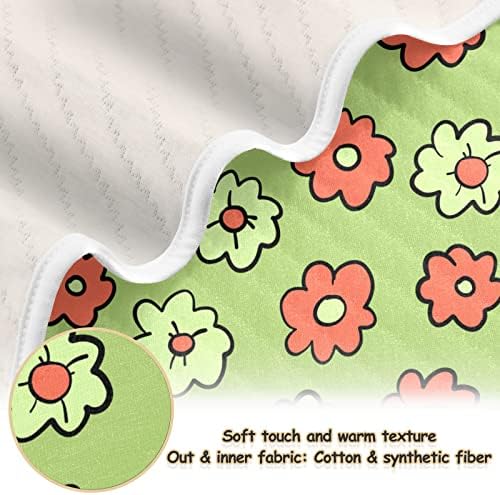 Kundak Battaniyesi Çiçekler Bahçecilik Bebekler için Çiçekli Pamuklu Battaniye, Battaniye Alma, Beşik için Hafif Yumuşak