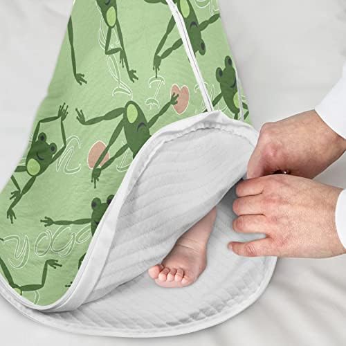 vvfelıxl Unisex Komik Kurbağalar Yeşil Bebek Uyku Tulumu, Bebek Giyilebilir Battaniye, Bebekler uyku tulumu, uyku