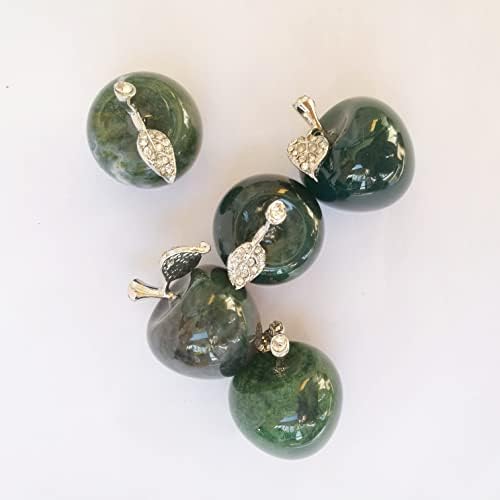Bacatgem 1 Adet Yeşil Yeşim Elma Kristalleri ve şifa taşları Figürler Koleksiyon, 1.18 İnç Odası Dekor Noel Süslemeleri