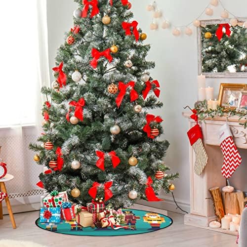 CUPADA Fındıkkıran Oyuncak Retro Noel Ağacı Paspaslar Su Geçirmez Ağaç Etek, noel Retro Noel Ağacı Standı Tepsi Mat