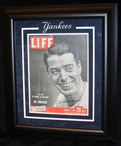 Joe Dimaggio Keçeleşmiş Ve Çerçeveli İmzalı 8/1/1949 Life Dergisi Jsa Sertifikalı-İmzalı MLB Dergileri