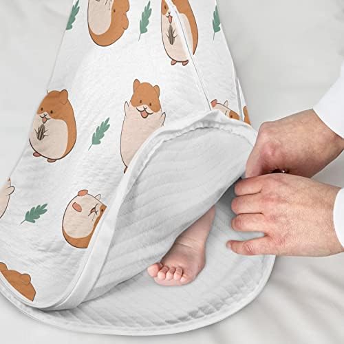 vvfelıxl Sevimli Hamster Bebek Giyilebilir Battaniye, Kundak Geçiş Uyku Tulumu Bebek, uyku tulumu Yenidoğan Bebekler