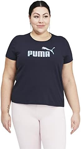 PUMA Women's Essentials + Logo Tişört (Büyük Beden Olarak Mevcuttur)