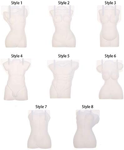 TOPYS İnsan Çıplak Vücut Reçine Kalıpları Mum Kalıp Kadın Modeli Kalıp, 3D Kadın Silikon Vücut Standı Kalıp, DIY Sabun