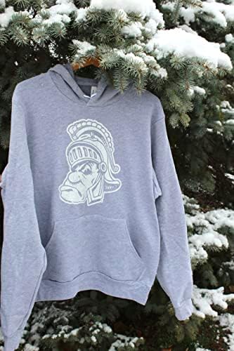 Dürtmek Dürtmek Baskı Michigan Eyalet Üniversitesi Spartalılar Gruff Sparty Vintage Hoodie Sweatshirt