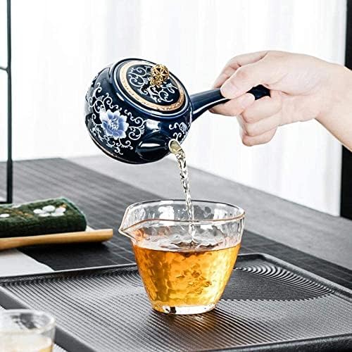 Su ısıtıcısı çaydanlık Süzgeçli Çaydanlık Mavi ve beyaz porselen çaydanlık Seramik Çay seti çaydanlık yan Pot Pot