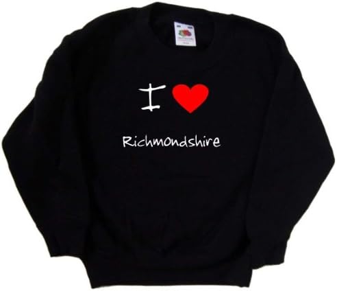 Kalbi Seviyorum Richmondshire Siyah Çocuk Sweatshirt