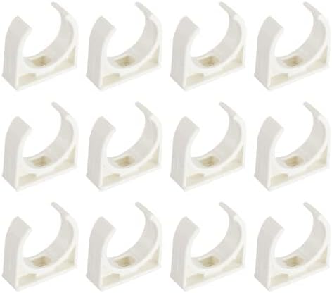Kyuıonty 12 Pcs PVC Su boru kelepçeleri, 1-1 / 2 İnç (40mm) KIMLIK boru kelepçeleri Klipler U-Şekilli Tokaları için