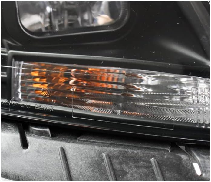 ZMAUTOPARTS LED tüp halojen projektör farlar siyah w / 6.25 mavi DRL ışıkları ile uyumlu 2013-2015 Chevy Malibu