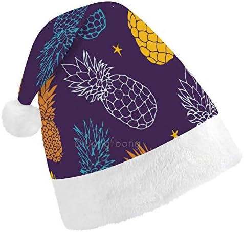 Noel Noel Baba Şapkası, Yetişkinler için Ananas Renkli Noel Tatil Şapkası, Yeni Yıl Şenlikli Kostüm Tatil Partisi