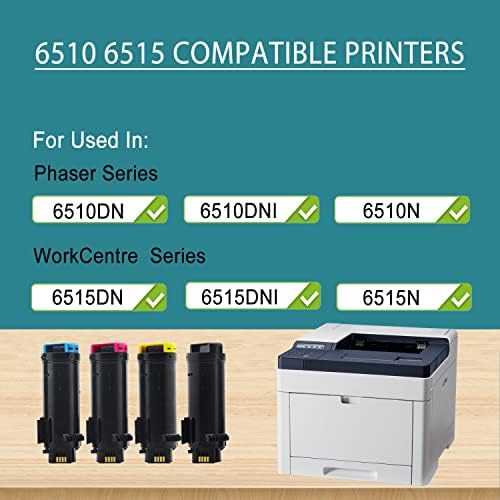 GETTPOWER Uyumlu 106R03480 Toner Değiştirme Xerox Phaser 6510 Workcentre 6515 için Yüksek Verimli Toner