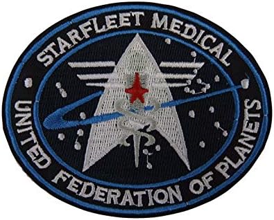 Yıldız SciFi Trek Yıldız Filosu Tıbbi Birleşik Gezegenler Federasyonu İşlemeli Yama