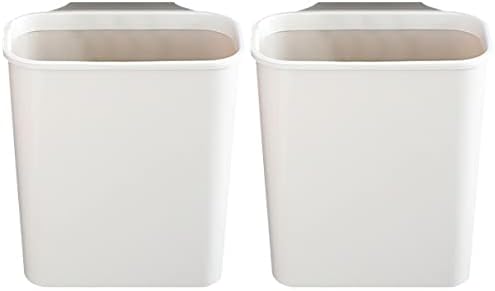 Hemoton 2 adet Tip Atık Çöp Kovası .cm Mutfak Kompostu Kutusu:.* Kapıya Monte Beyaz Dolap Kutuları Yatak Odası Çöp