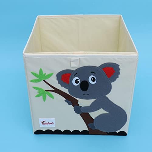 Alipis 3 adet Yıkanabilir, giysi Oyuncak Katlanabilir Koala Kitap Karikatür Depolama Organizatör Xxcm çocuk Küp Desenli
