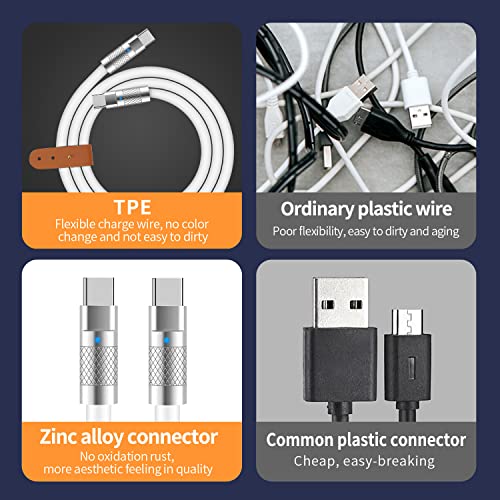 CZK [65W 3.3 ft USB C'den USB C'ye Kablo, MacBook Pro iPad Pro için Yeni Dayanıklı Silikon Tel Hızlı Şarj, MacBook