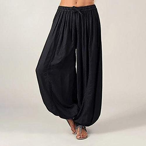 mmknlrm Kadın Artı Boyutu Düz Renk Rahat Gevşek harem pantolon Yoga Pantolon Kadın Pantolon Şık Giysiler Kadınlar