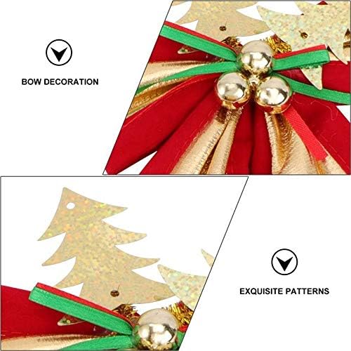 Noel Dekorasyon Yay 2 adet Noel İlmek Dekoratif Yaylar Garland Aksesuar Kolye Ağacı Asılı Süsleme Dekoratif Aksesuarlar